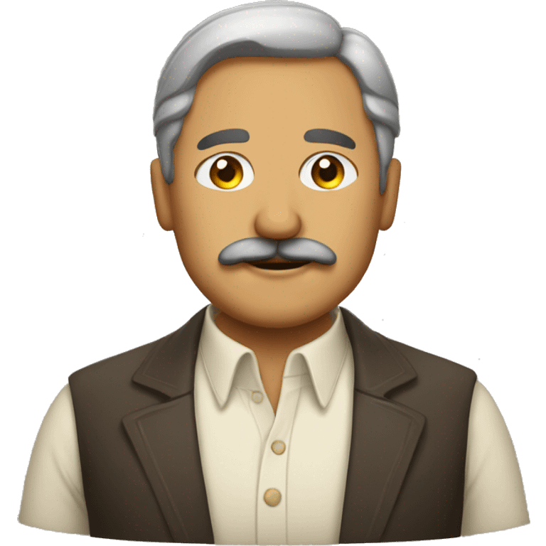 Middle aged Mexican man with mustache emoji