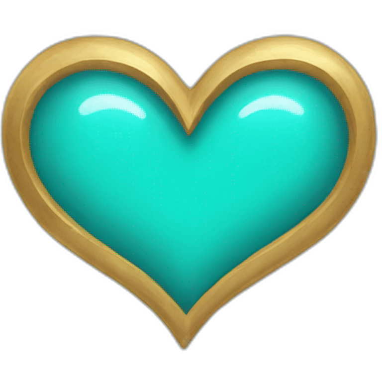 Coeur turquoise emoji