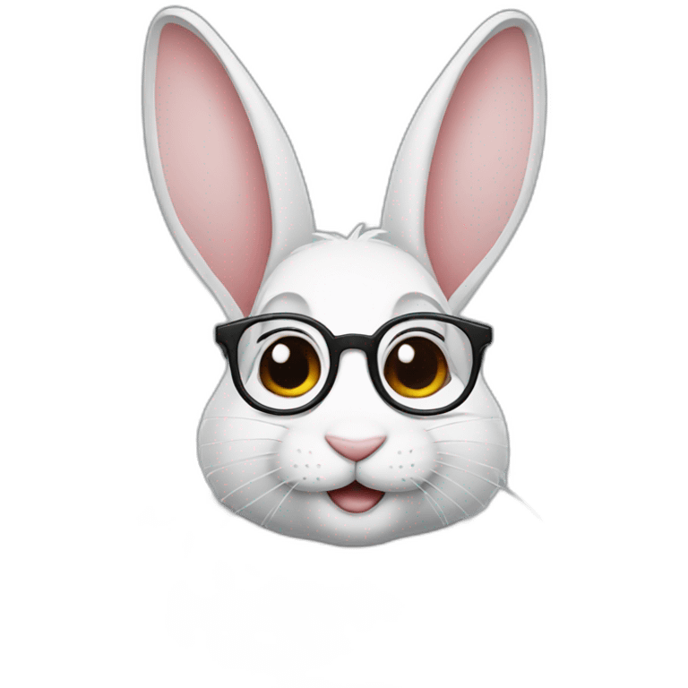 rabbit with glasses emoji