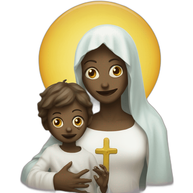 mother mary with a child zombie emoji