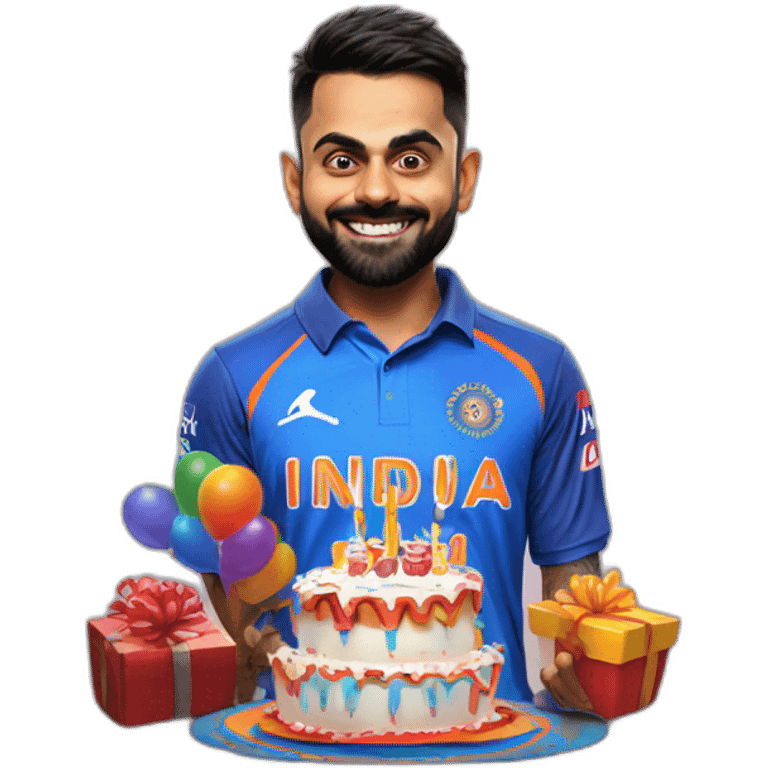 Happy Birthday virat Kohli emoji