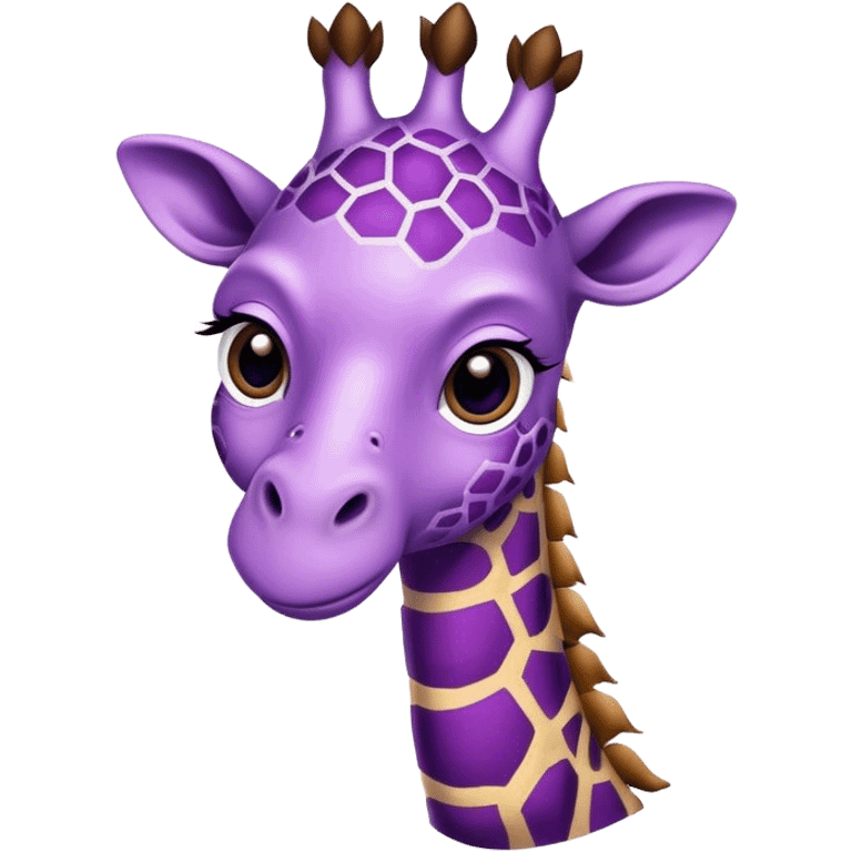 Purple turtle giraffe emoji