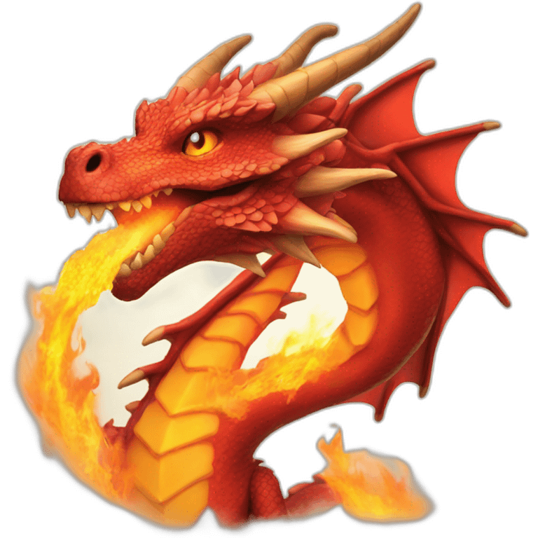 Fire breathing dragon emoji