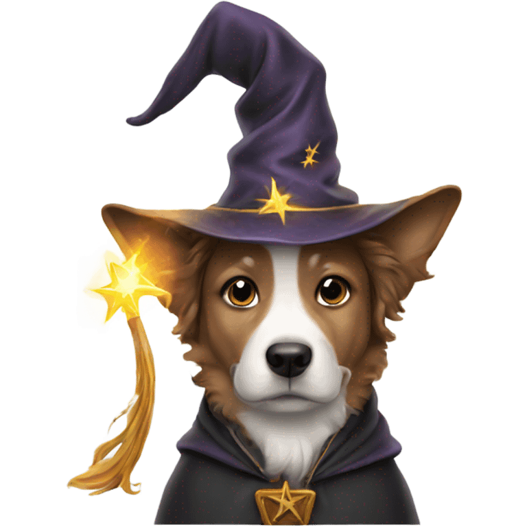 Dog as a wizard emoji