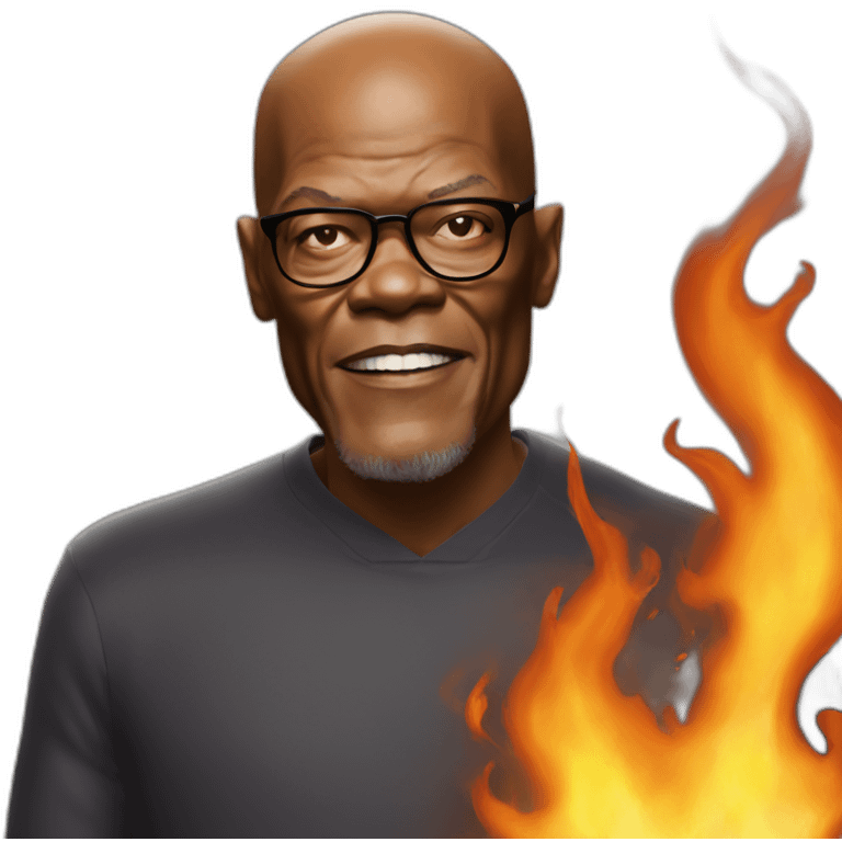 samuel l jackson committing arson emoji