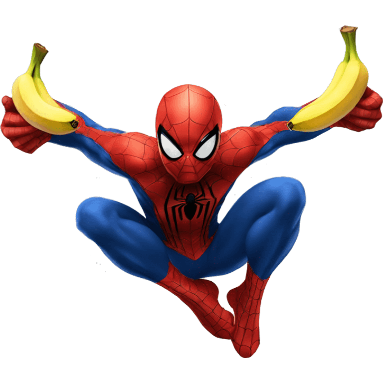 Spider man qui mange des banane  emoji