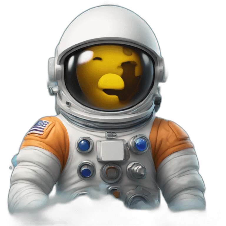 Astronaut with space helmet with smoke coming out his helmet  emoji