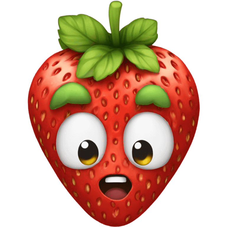 Strawberries with a bow  emoji