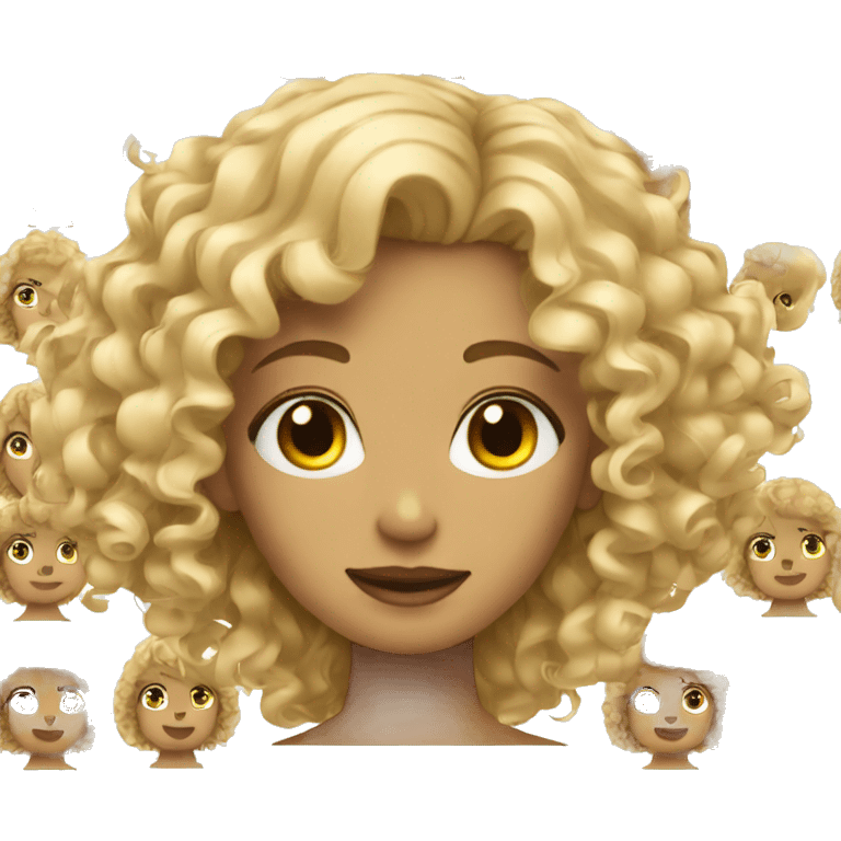 Curly blonde girl  emoji