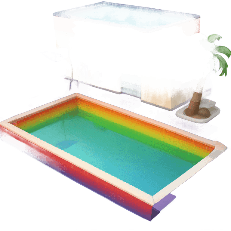 Rainbow pool  emoji