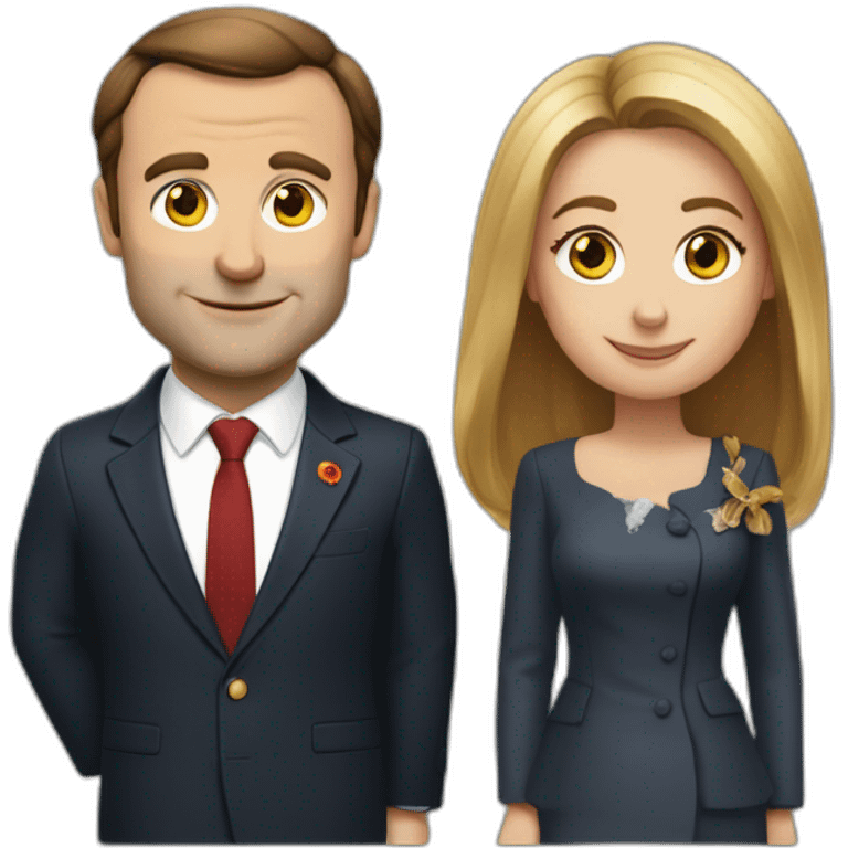 Macron et brigitte. emoji