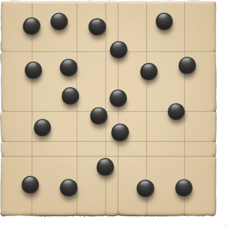 Baduk board with an interesting game position emoji