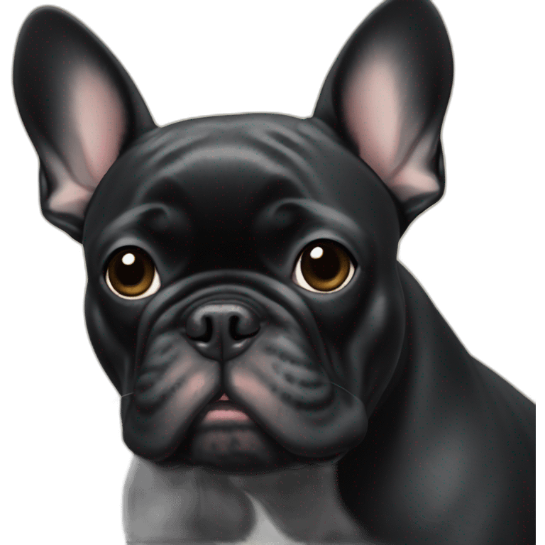 Black french bulldog emoji