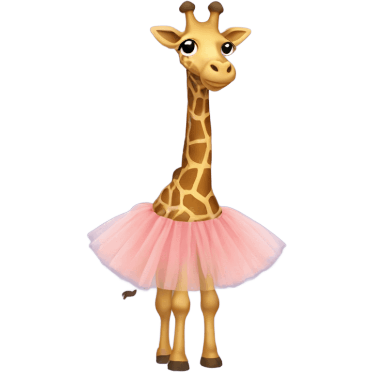 Giraffe wearing tutu emoji