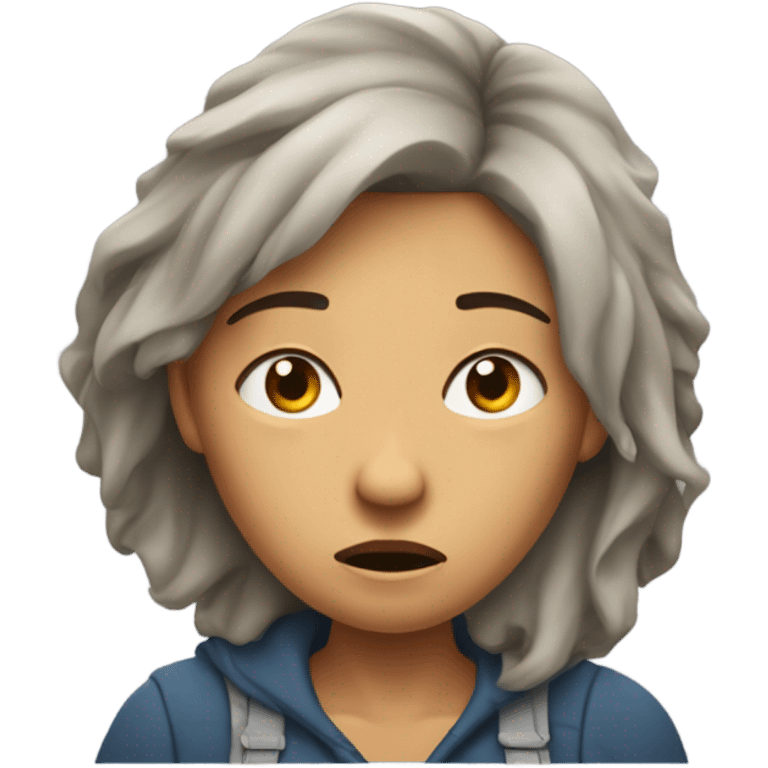 Extremely tired lady emoji