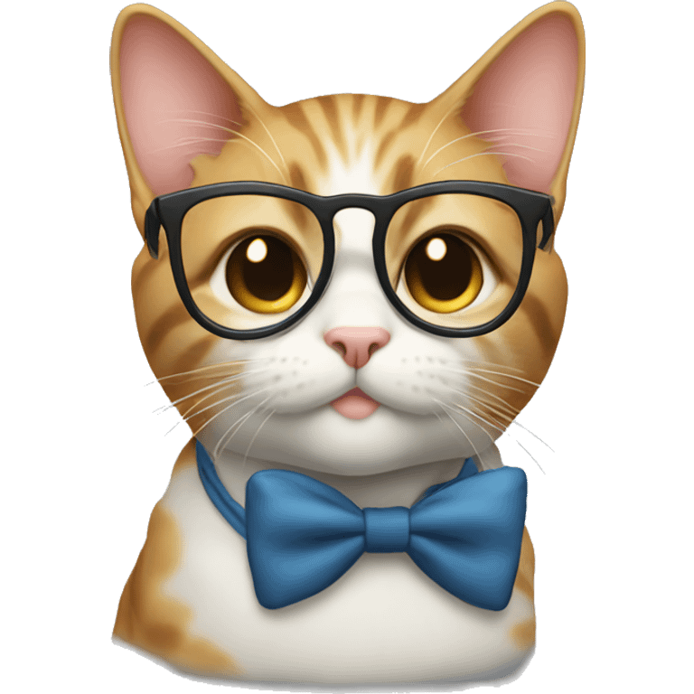 Kiss cat wearing glasses  emoji