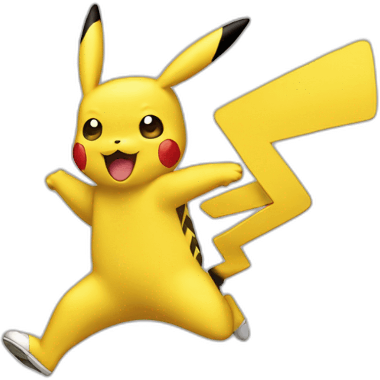 jumping kick pikachu emoji