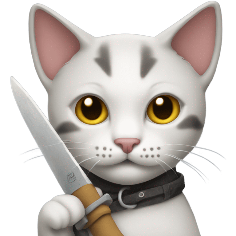 cat with a machete emoji