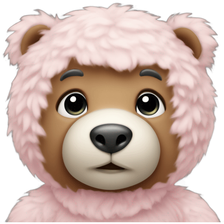 pastel pink teddy bear emoji