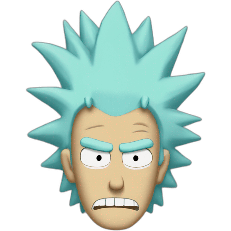 Rick Sanchez back of head form behind emoji