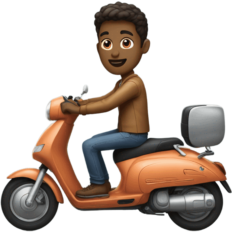 A guy riding a scooter emoji