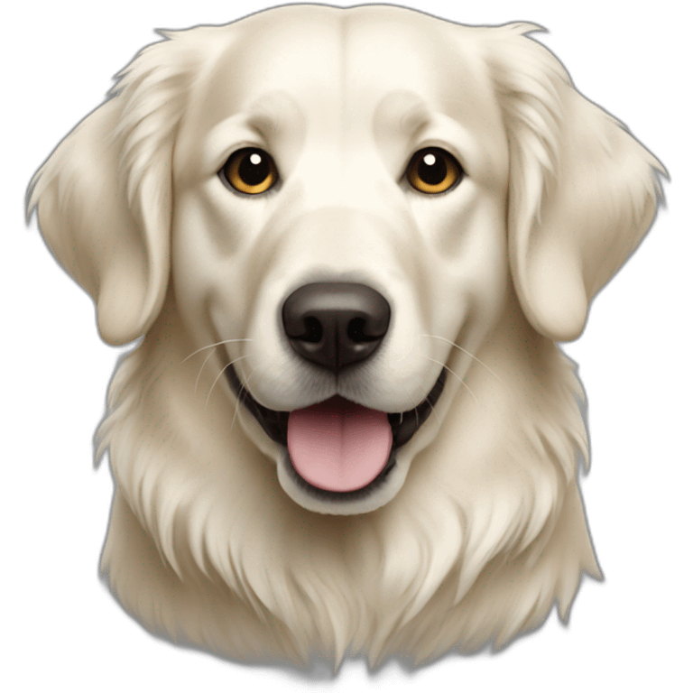 White golden retriever emoji