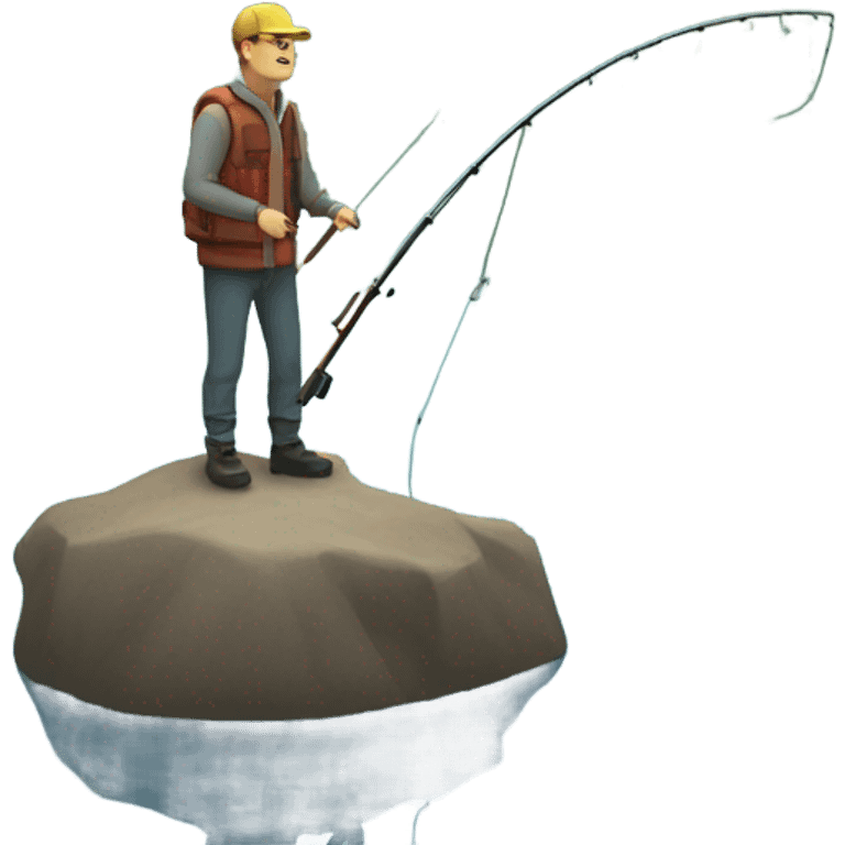 Fishing in lake emoji