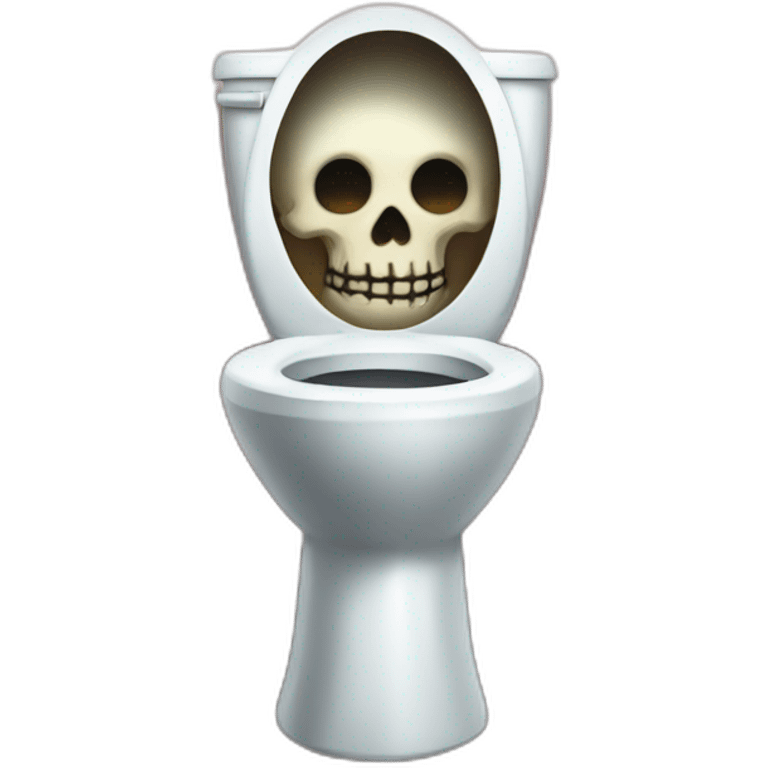 skeleton toilet (spooky dookie) emoji