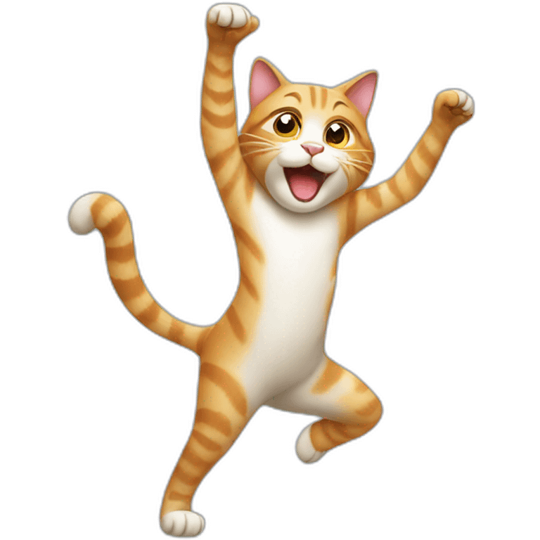 Funny dancing cat emoji