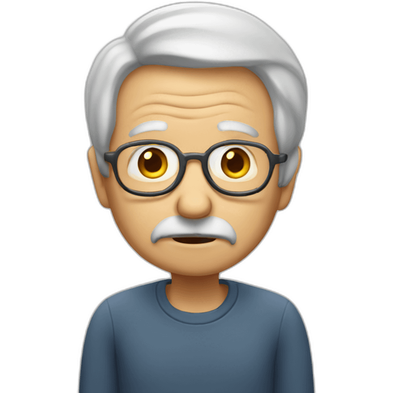 old man can't hearing  emoji