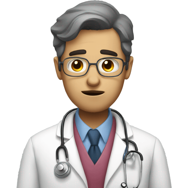 A doctor that is confused  emoji