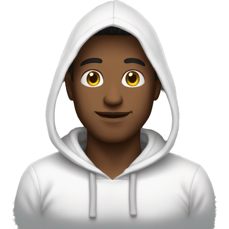 a guy in white hoodie emoji