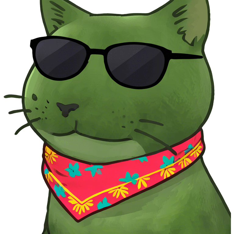 Cat with sunglasses emoji