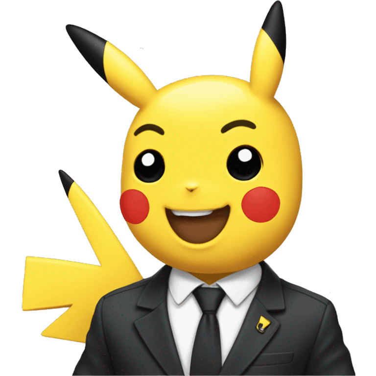 Macron qui porte Pikachu  emoji