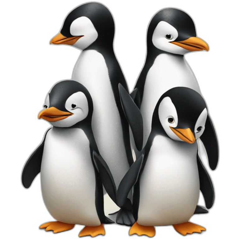 3 penguins emoji