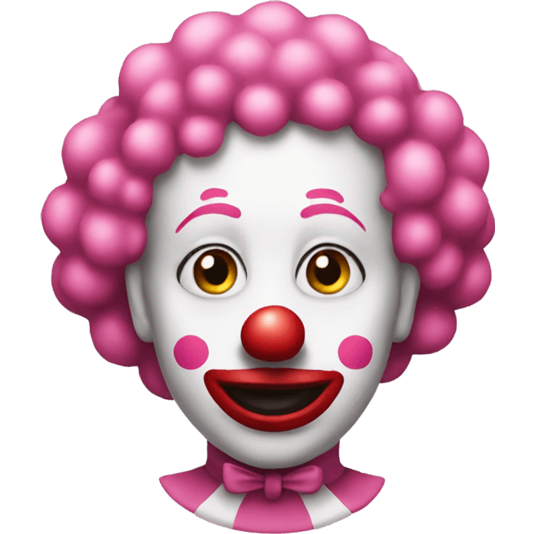 pink clown emoji