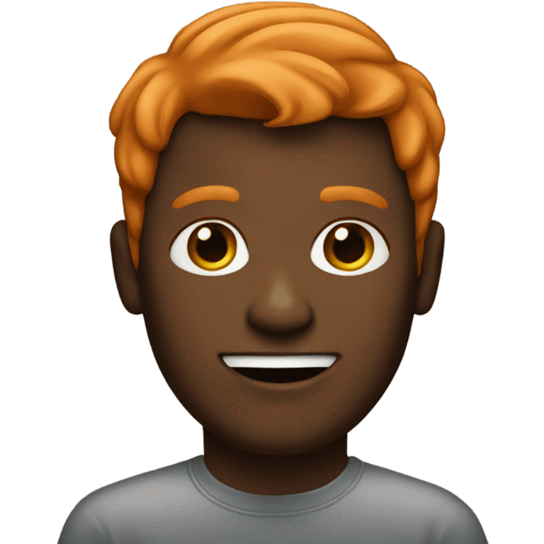 Ginger man with black woman emoji