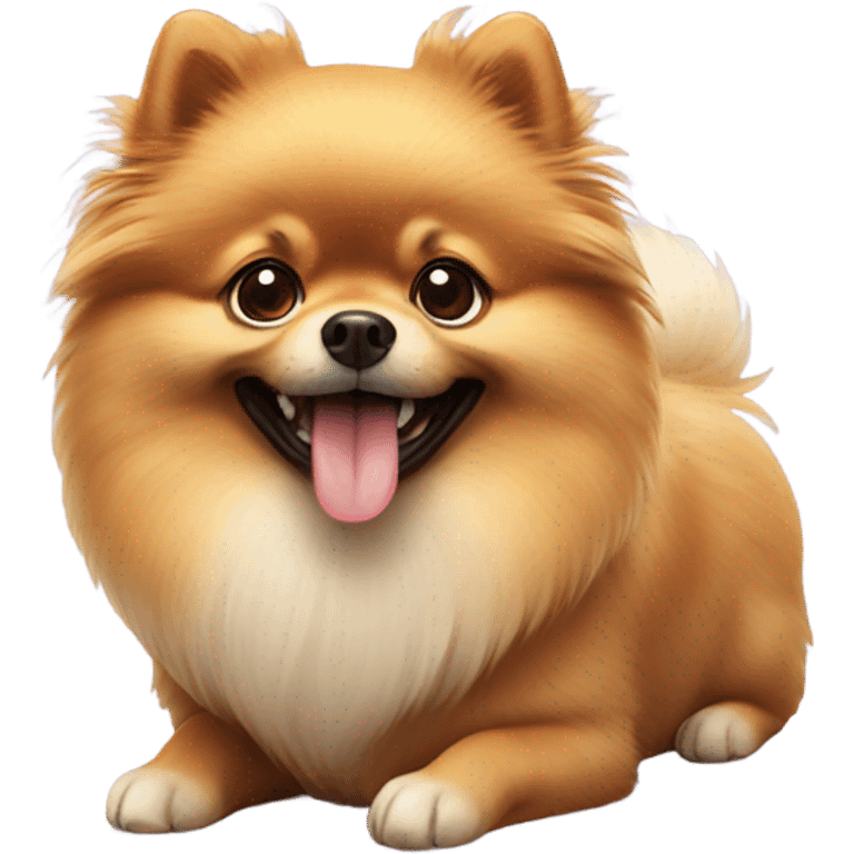 Pomeranian happy emoji