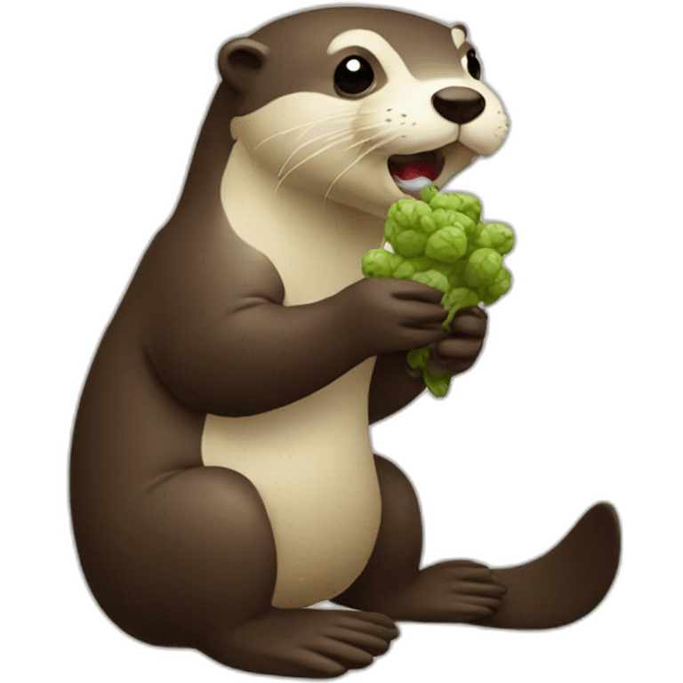 otter eating hop emoji