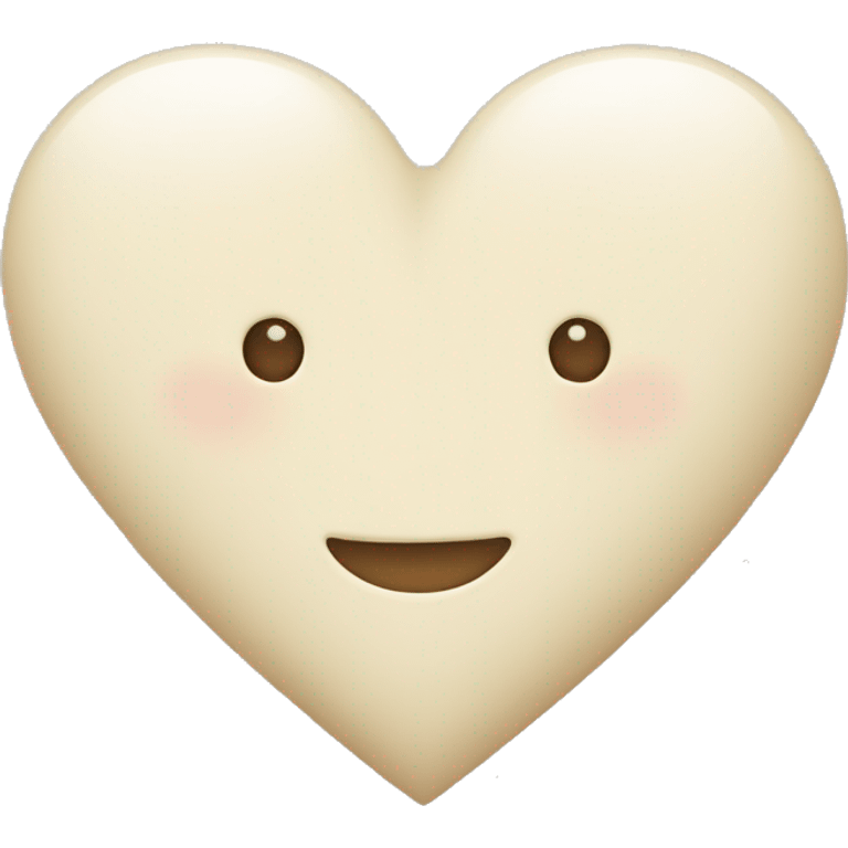 Cream coloured heart emoji