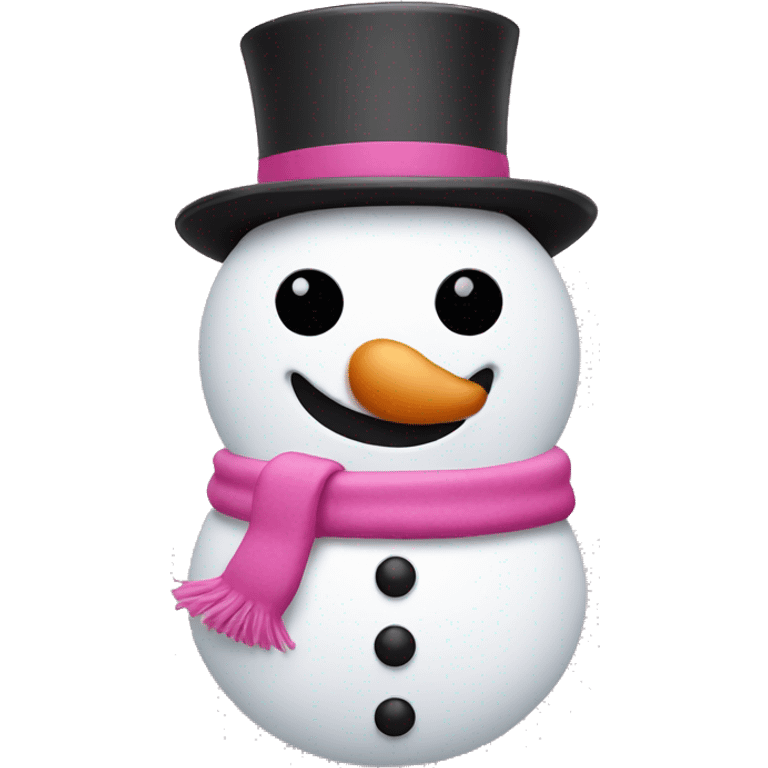 Pink snow man  emoji