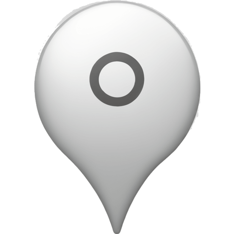 Location pin in the Color white  emoji