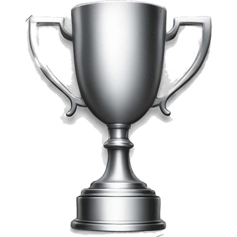 Silver trophy in Round coin emoji