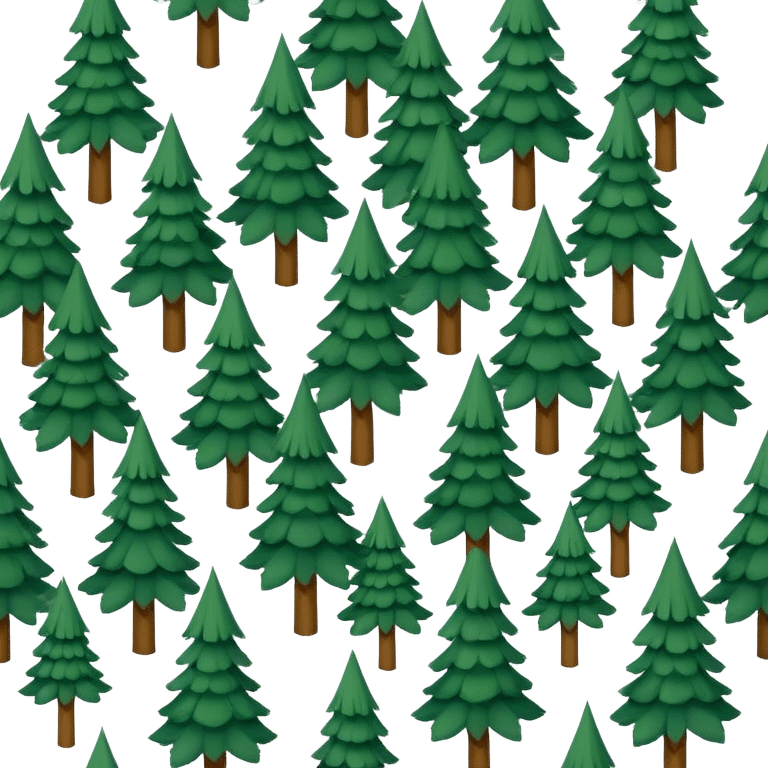 medieval isometric pine trees emoji