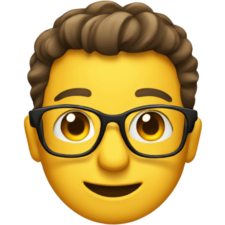 smile emoji with glasses emoji