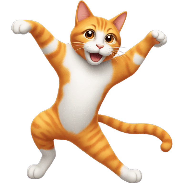 Orange cat dancing emoji