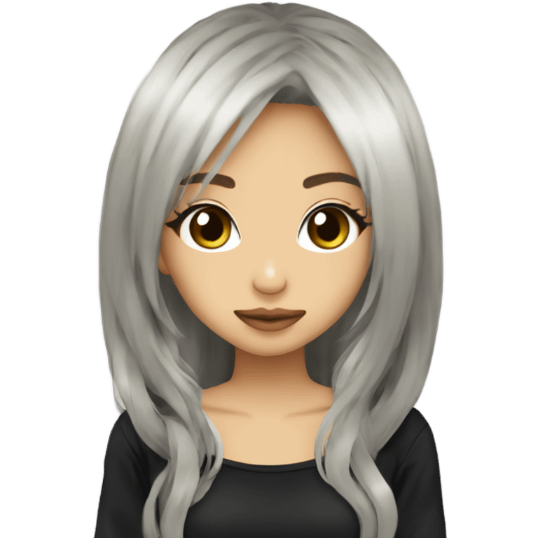 goshikku gyaru girl with black clothes emoji