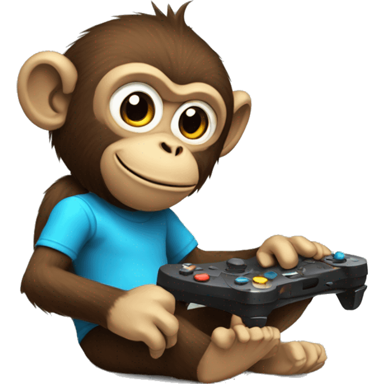 monkey playing video games emoji