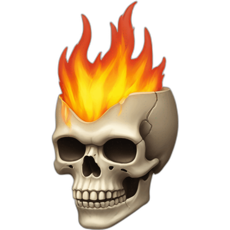 Skull fire emoji