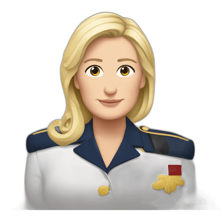 Marine le pen serre la main à un noir emoji